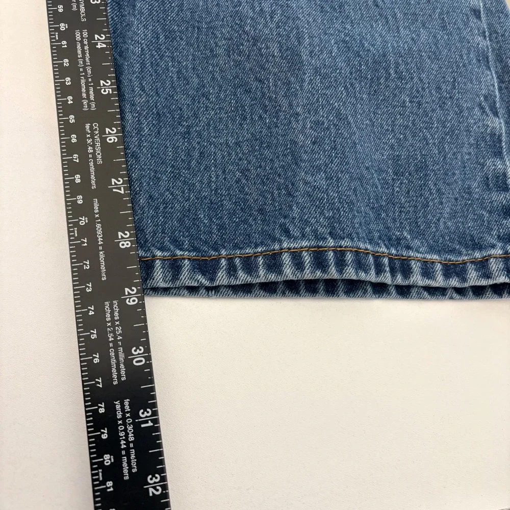Levis‎ 505 Regular Fit Straight Leg Mens Jeans Medium Wash Blue 44x30 Fits 40x29